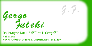 gergo fuleki business card
